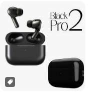 Airpods PRO 2nd Gernation Wireless Earbuds Touch Control 5.1 (BLACK)