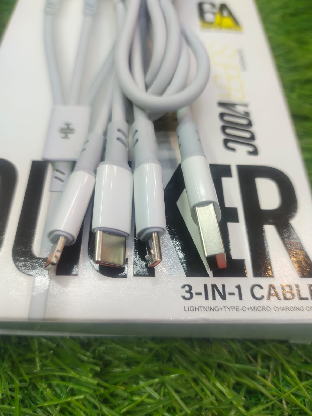3 In 1 Super Fast Charging Cable, Type C ,Micro And iPhone Lightning (All in One)
