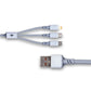 3 In 1 Super Fast Charging Cable, Type C ,Micro And iPhone Lightning (All in One)