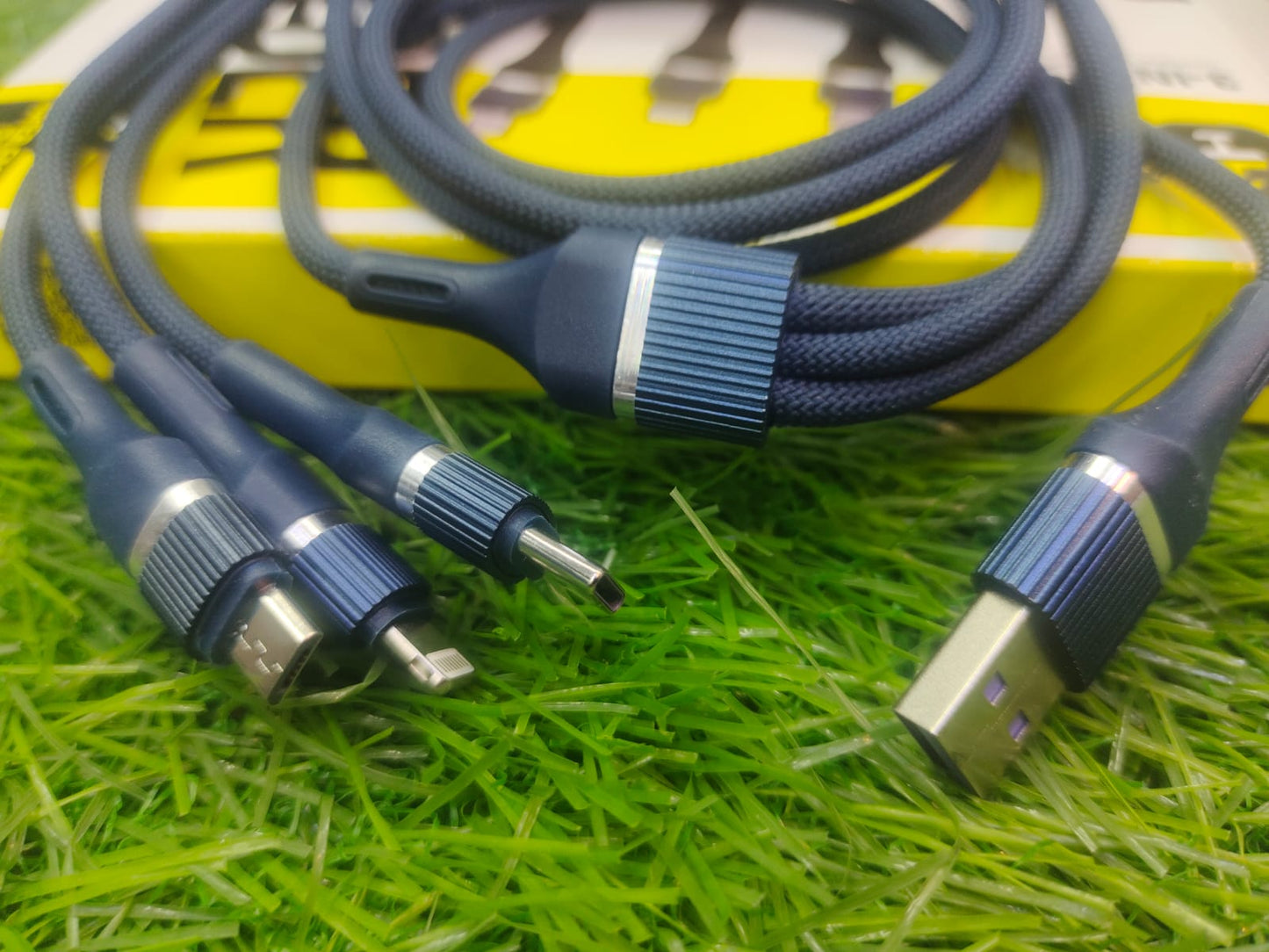 3 In 1 Super Fast Charging Cable, Type C ,Micro And iPhone Lightning (All in One)