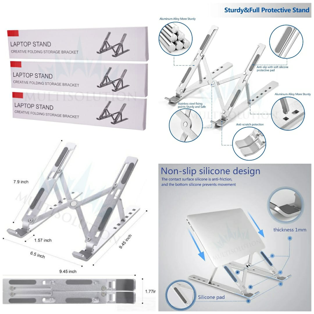 Laptop Stand (100% original aluminum Made in China) , Foldable Laptop stand, Portable
