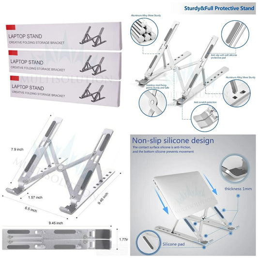 Laptop Stand (100% original aluminum Made in China) , Foldable Laptop stand, Portable