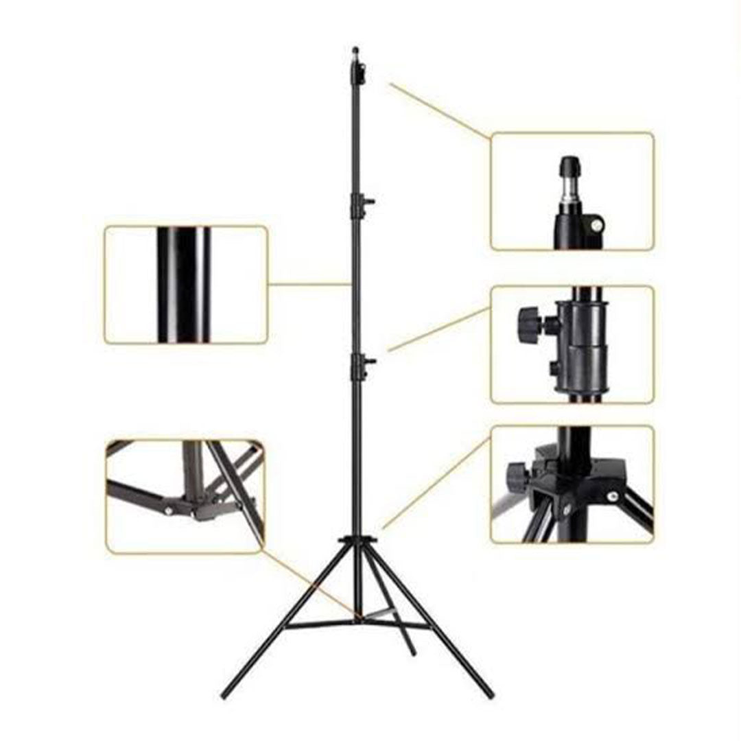 7ft Photography Light Stand with 26cm Ring Light | Studio Lighting Kit