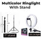 7ft Photography Light Stand with 26cm Ring Light | Studio Lighting Kit