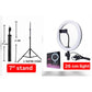 26cm LED Ring Fill Light with 2M Tripod Stand & Mobile Phone Holder – 3 Color Modes (Daylight, Cool White, Warm White) – Adjustable Brightness for YouTube, TikTok, Makeup, Photography & Live Streaming