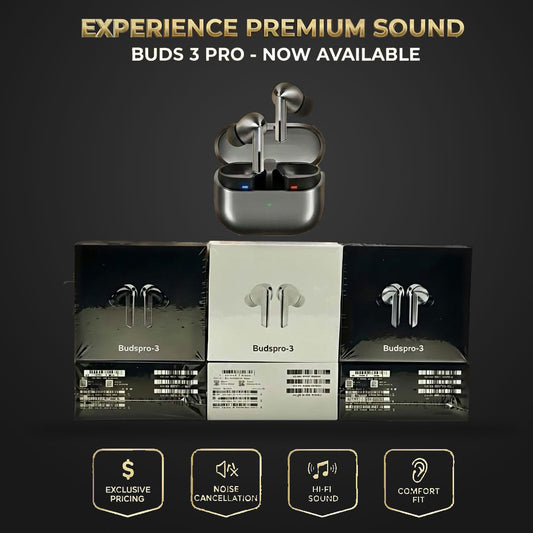 Buds 3 Pro Wireless Earbuds with Active Noise Cancellation – Hi-Fi Stereo Sound, Comfortable Fit & Long Battery Life for Music, Calls & Gaming