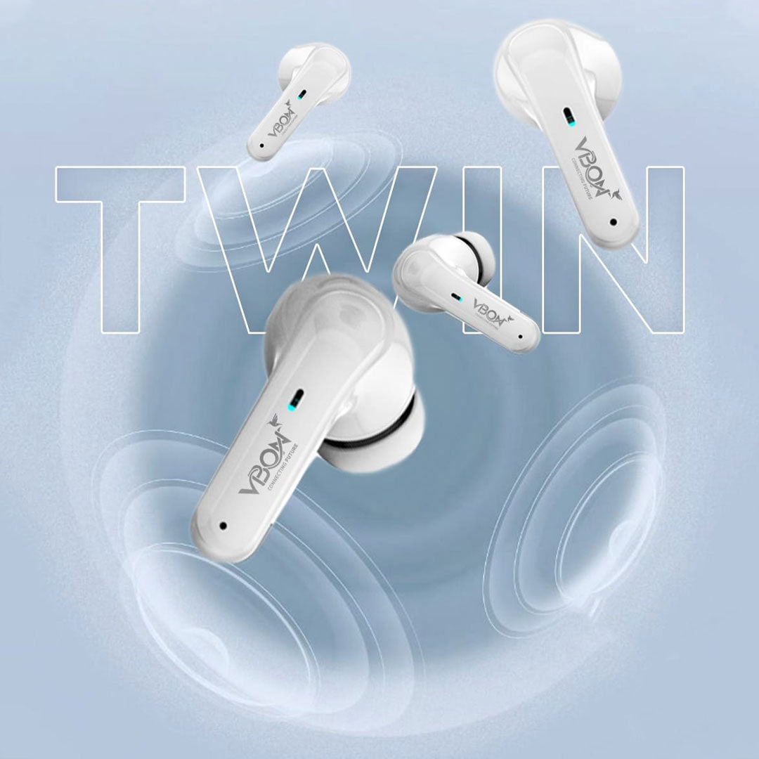 VBON Twin 2-in-1 Wireless Bluetooth Earbuds | ANC x4 | Bluetooth 5.4 | LED Display | IPX4 Waterproof